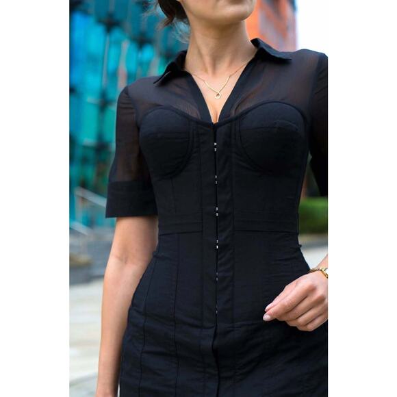 Corset Story Black Corset Shirt Dress Size M - Picture 14 of 16